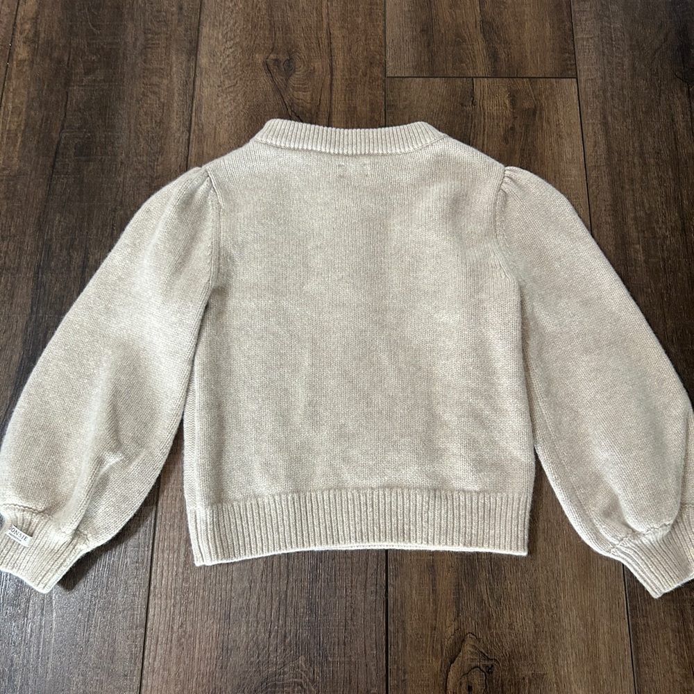 Donsje Amsterdam Cream Cable Knit Puff Sleeve Sweater 6-7 Years - Picture 4 of 4
